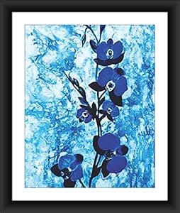 SHSWorks Digital Reprint Orchid Flowers Framed Wall Art Canvas Painting ...