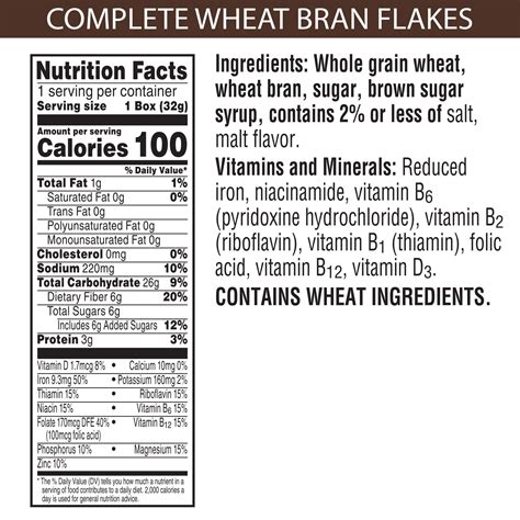 Bran Flakes Nutrition