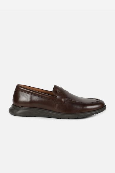 Louis Philippe Formal Shoes, Men Brown Leather Slip Ons for Footwear at ...