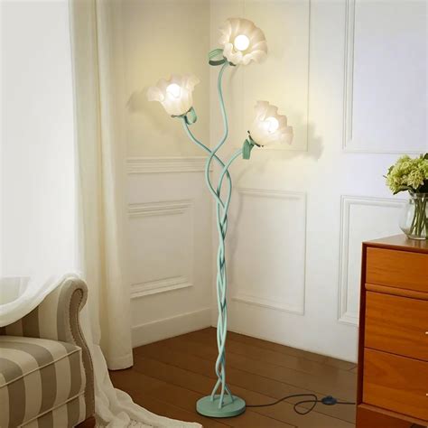 Vintage 3 Heads Flower Floor Lamp for Living Room,3 Color Modes LED ...