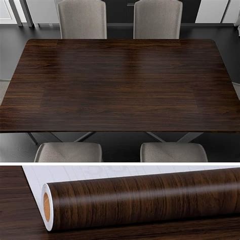 WALLMATE Solid Self Adhesive Vinyl Wood Grain Wallpaper for Furniture ...