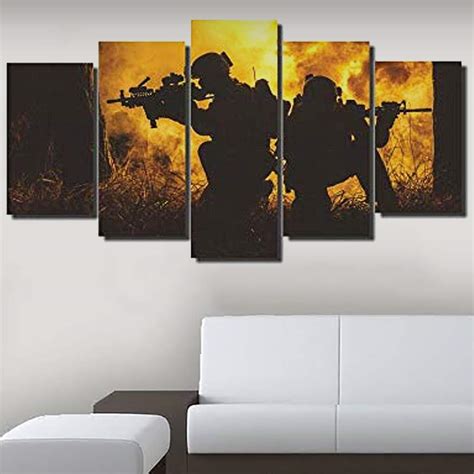 Mad Masters Backlit silhouette of special forces marine operators in ...