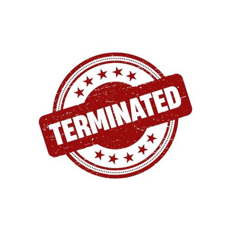 Image result for Terminated Red Text