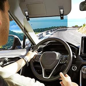 STHIRA® Car Sun Visor Extension, 13.4 × 4.3 Inch HD UV400 Anti-Glare ...