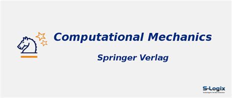 Computational Mechanics - Springer Nature - Impact Factor | S-Logix