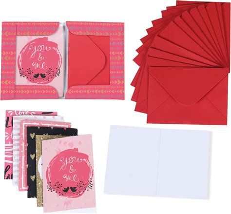 Kaameri Bazaar Greeting Cards Love Thank You Cards Set of 12 Blank Note ...