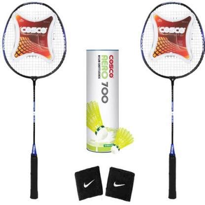 COSCO CB-89 Badminton Racket Kit- (2 Racket, 6 Nylon Shuttle, 2 Wrist ...