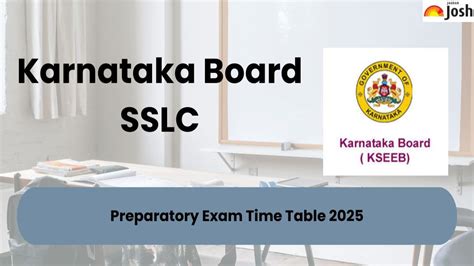 Karnataka SSLC Preparatory Exam 2025 Timetable Released: Check Complete ...