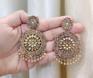 Flipkart.com - Buy MONKDECOR Fancy Gola Stone earrings for Girls and ...