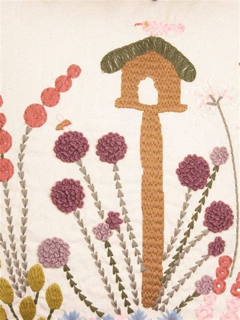 Buy Birdie Feeder Embroidered Cushion Cover Online | Wishing Chair
