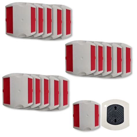 15 Pack Red Road Reflectors Reflective Pavement Marker Road Driveway ...