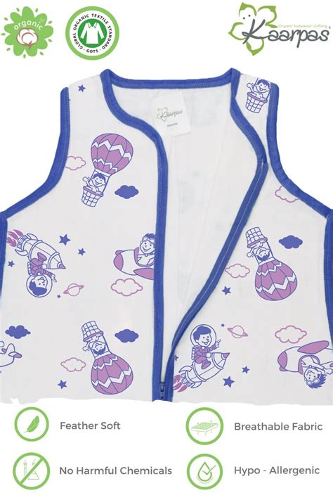 Premium Organic Cotton 2- Layer Muslin Baby Sleeping Bag Parachute ...