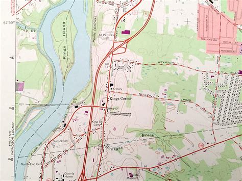 Antique Broad Brook, Connecticut 1964 US Geological Survey Toographic ...