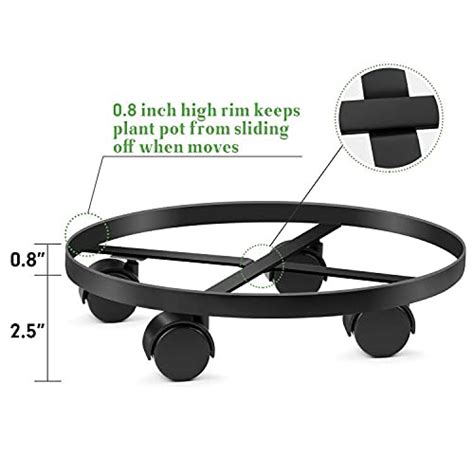 Buy Amagabeli 2 Pack 14" Plant Caddy Heavy Duty Plant Stand with Wheels ...