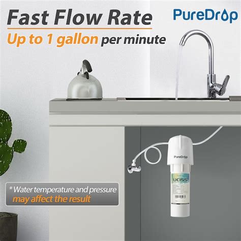 PureDrop UC15S Single-stage Carbon Block Under Sink Water Filtration ...