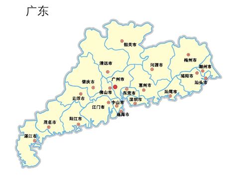 广东省地图(各市可调色)_文档下载