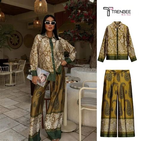 Emerald Printed Coord Set – TrenBee