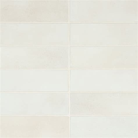 Celine 2" x 6" Matte Porcelain Floor & Wall Tile in White | Bedrosians ...