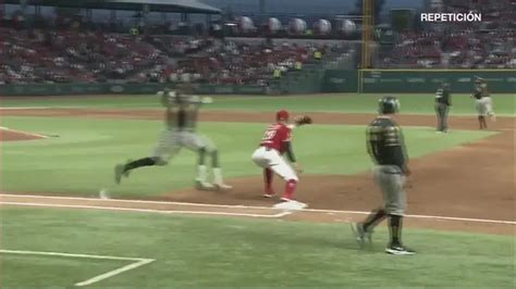 ¡Belleza de jugada! Diablos arma el doble play, pero no evita la ...