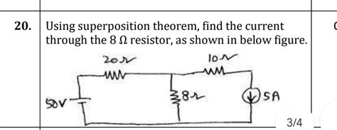 Image result for Find Current Using Superposition Theorem