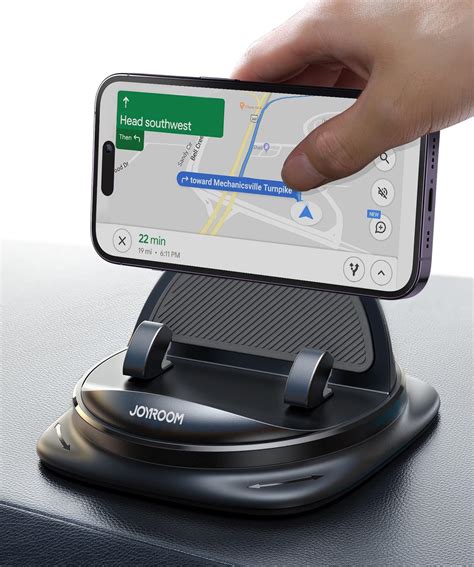 JOYROOM Phone Holders for Your Car, 360° Rotatable Cell Phone Car Mount Adjustable Spring Design ...