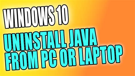 How to Remove Java Windows 10 的图像结果