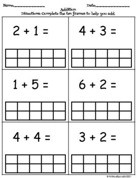 Using Ten Frames to Complete Addition Problems 的图像结果