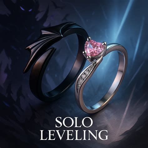 Solo leveling black and pink matching ring – Accezia™