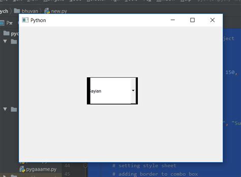 PyQt5 Combo Box 的图像结果
