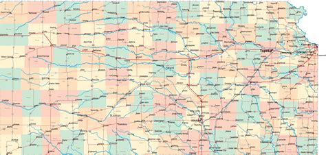 Kansas Road Map - KS Road Map - Kansas Highway Map
