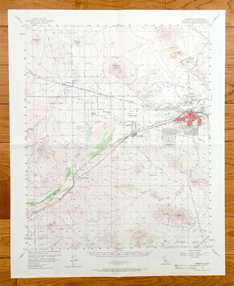 Antique Barstow, California 1956 US Geological Survey Topographic Map ...