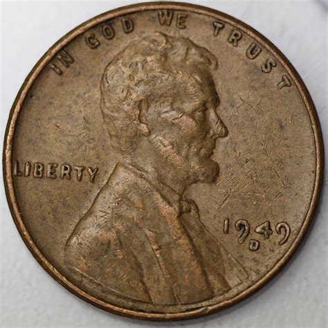 1949 -D Lincoln Wheat Cent Penny - Extra Fine, XF | eBay