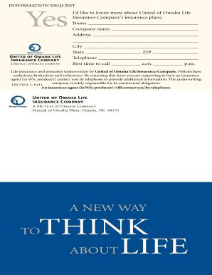 Fillable Online Id like to know more about United of Omaha Life Fax ...