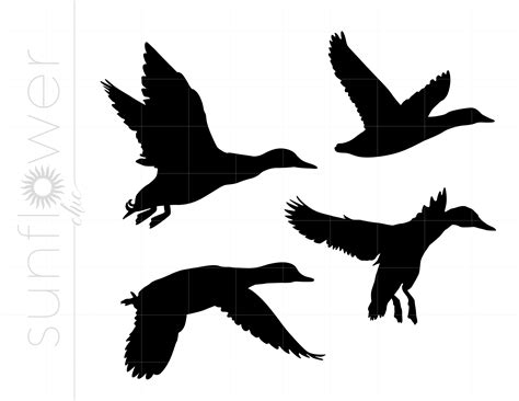 Flying Duck Svg