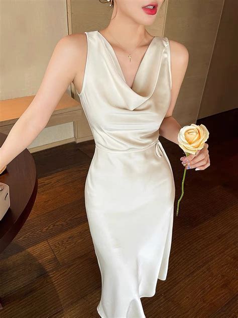 Ivory Dress Midi Dress Bridesmaid Dresses Silk Dress - Etsy