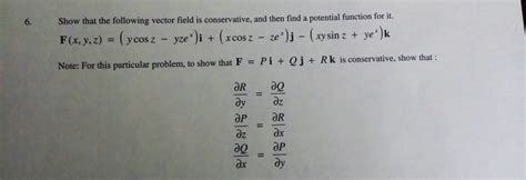 Image result for Potential Function Conservative Vector Field
