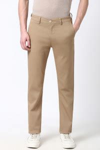 PETER ENGLAND Slim Fit Men Beige Trousers - Buy PETER ENGLAND Slim Fit ...