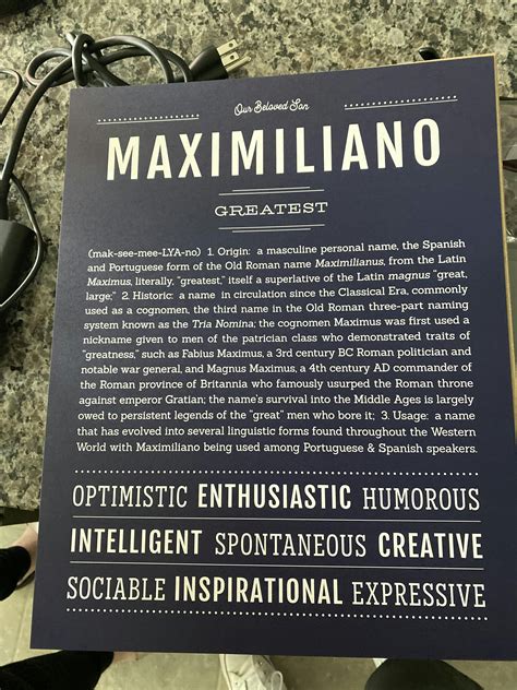Maximiliano | Name Art Print