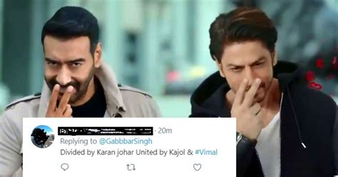 SRK's Appearance With Ajay Devgn In Latest Vimal Ad Has Netizens In A ...