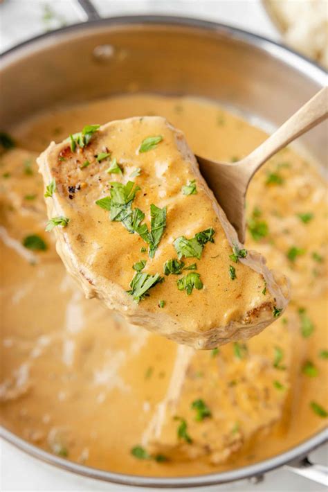 One Pan Smothered + Creamy Pork Chops Recipe - Boots & Hooves Homestead