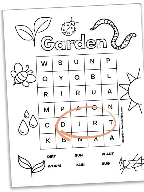Free Printable Kindergarten Word Search Puzzles