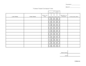 Fillable Online Former Tenant Database Form Fax Email Print - pdfFiller