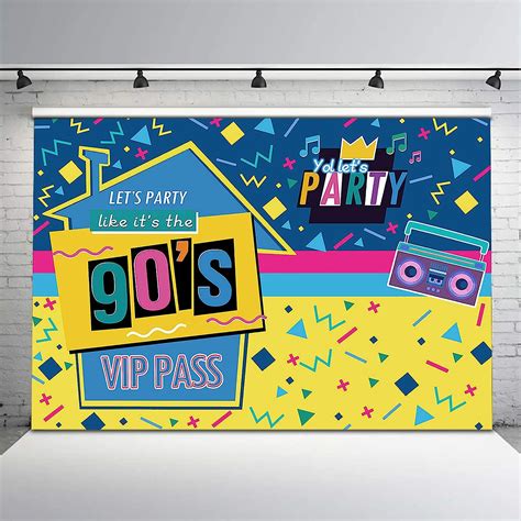 Buy Avezano 90's Party Backdrop 80s Family Party Hip Pop Swagger ...