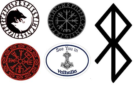 Buy 5 pcs Viking Stickers Set, New Collection | Viking Compass, Valknut ...