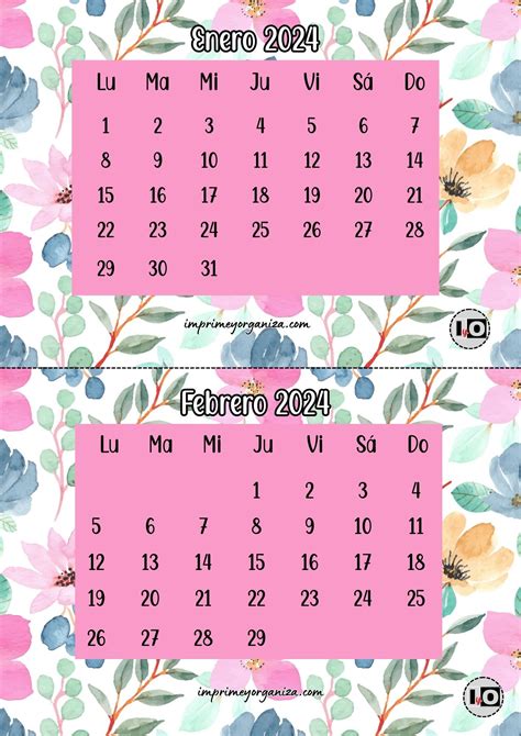 Calendarios de Escritorio 2024 - Imprime y Organiza