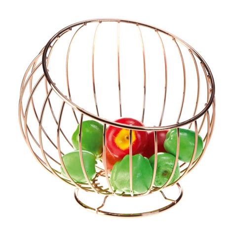 Biradlı GRV-524 Wire Fruit Holder, 24x14 cm, Copper Price