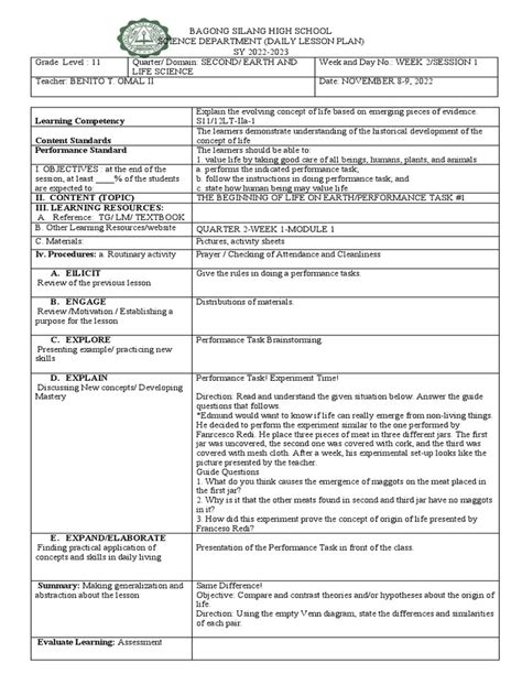 Image result for Example of Performance Task in Lesson Plan