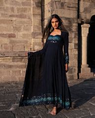 Blue Anarkali Suit – Taabir
