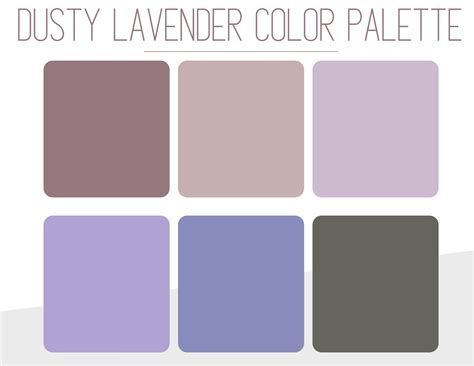 Lavender Color Swatch Pastel Purple Color Palette