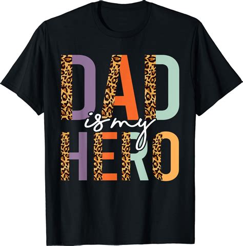 Kids Fathers Day Shirt For Son Daughter, My Dad Is My Hero T-Shirt ...